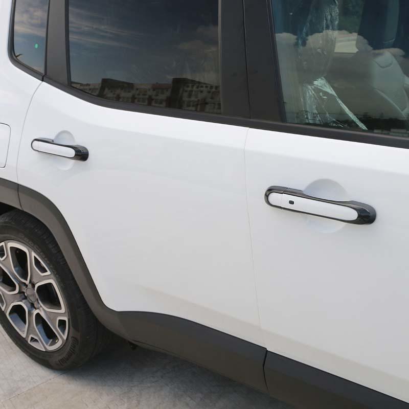 Наклейки на дверные ручки автомобиля, декоративные наклейки для Jeep Renegade 2016 года, внешние аксессуары