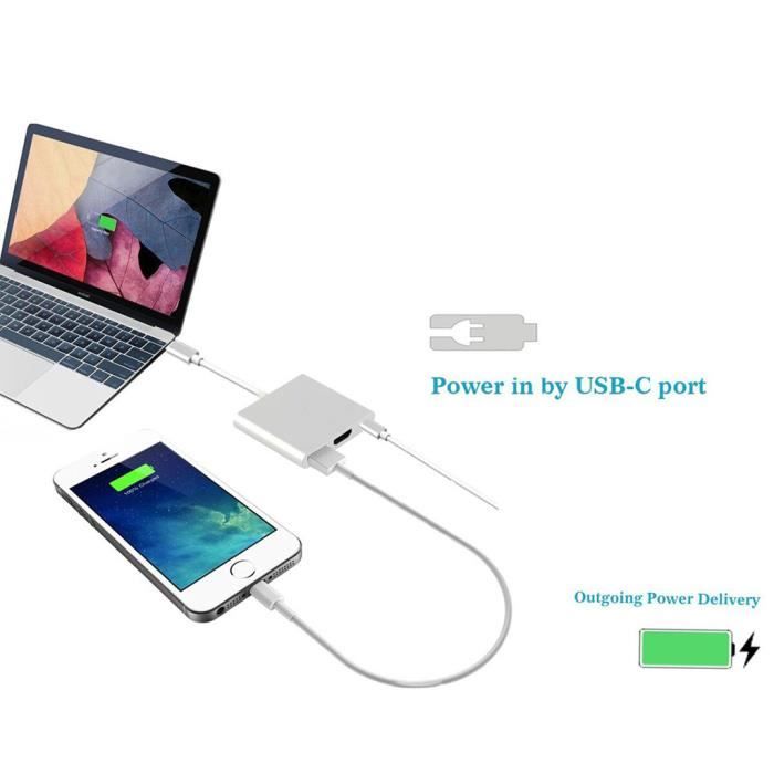 Адаптер USB-C 3 в 1 - Apple - USB 3.1 хаб - HDMI - Зарядное устройство - OTG