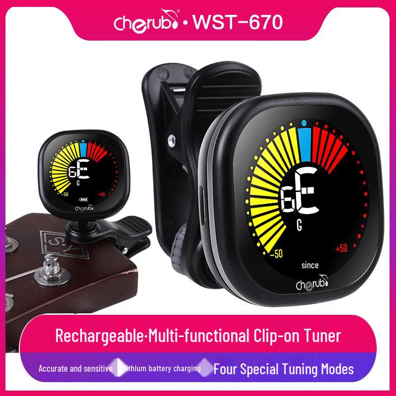 Little Angel High-Precision Rechargeable Tuner for Guitar, Ukulele, and Violin