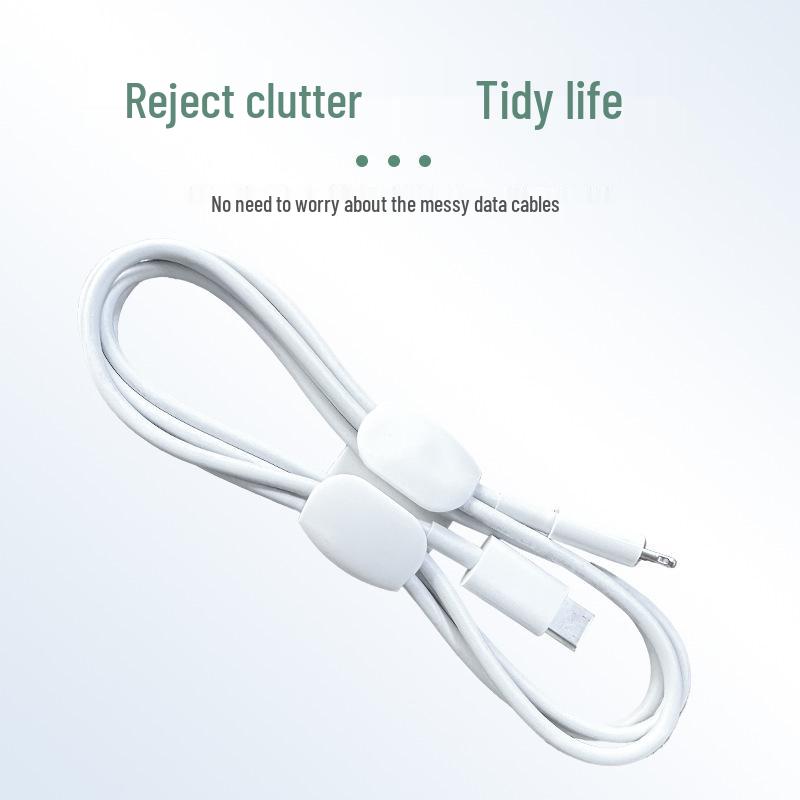 Desktop Cable Organizer Clip: Tidy Charging Holder & Wall Sticker for Mobile Devices