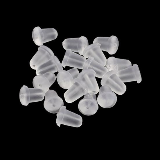 100Pcs Clear Soft Plastic Earrings Back Пробки Earnuts Безопасный инструмент