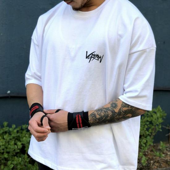 Muscle Fitness Slim Fit Breathable Mid-Sleeve T-Shirt for Running & Training