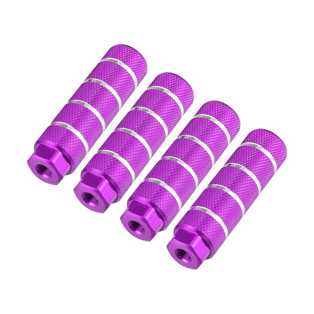 BULLSPANN Велосипедный набор подножек с алюминиевой осью, универсальная посадка для фиолетовых пег/подножек, 4, сплав, совместимость с 3/8", BMX/MTB/мини-велосипеды,