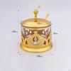 Condiment Containers Jar (Gold Color) Modern Tea Canister Small Sugar Bowl European Spice