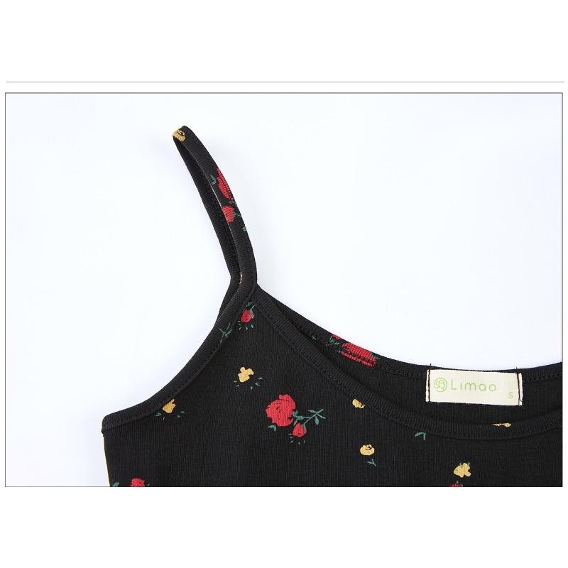 Женский топ-майка из гребенного хлопка с принтом, летняя верхняя одежда, сексуальный, горячий, короткий, внутренний, без рукавов