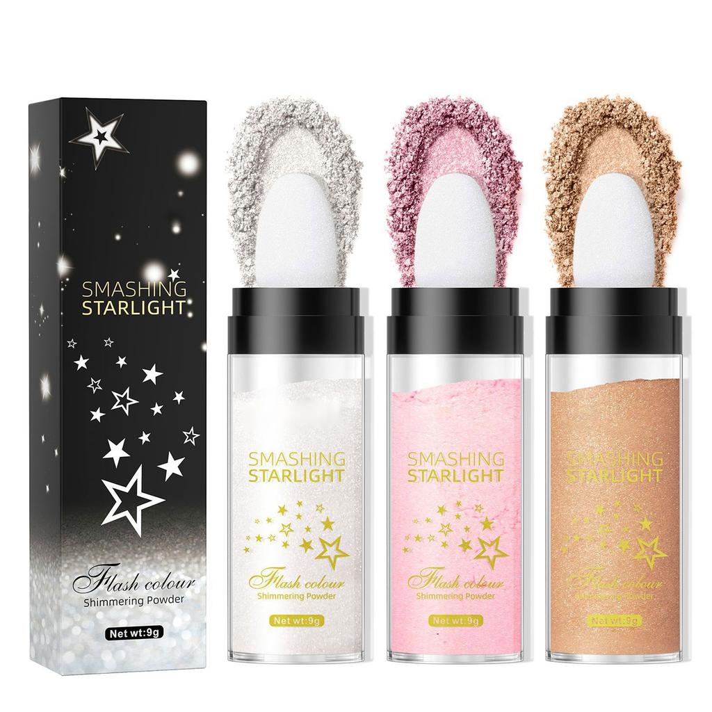 High Gloss Stick Powder Dispersal Brush Beauty Powder Eye Facial And Body Makeup With Fixed Makeup Powder To The Entire Height