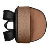 Coach Brown & Beige Signature Canvas Large Backpack with Colorblock Pocket for Daily Use