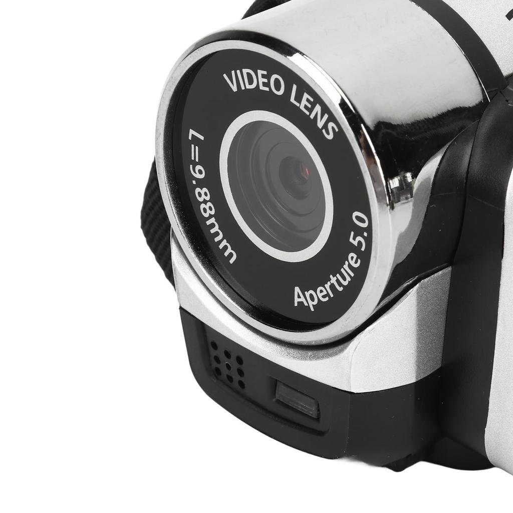 Цифровая камера, HD 1080P, 16 МП, 2,4-дюймовый поворотный экран, Видеокамера, 16-кратный зум, Рекордер, Заполняющий свет (Серебряный)