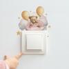 Мечтательный мишка «Спокойной ночи» с шарами Наклейка на выключатель Съемная самоклеящаяся декаль для гостиной прихожей домашнего декора