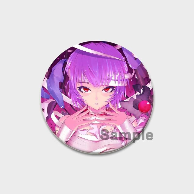 58 мм классическая аниме брошь из ЭВА, мультяшные булавки для лацканов, аксессуары для одежды, шляпа, украшение для рюкзака, милые 58 мм, круглые значки, булавка, эстетическая