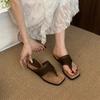 Fashion 2025 Flats Clip Toe Slippers Women's Sandals Casual Designer Shoes Summer Slides Fad Walking Beach Flip Flops New Woman Shoes