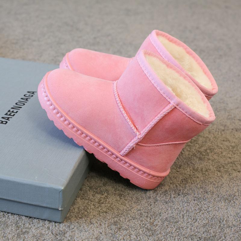 TWINFLAMES Winter Children Boy Girl Reverse Velvet Short Snow Boots Baby Warm Plush Shoes Kids Snow Boots Otton Shoes