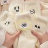 5pcs Cartoon Eyes Mink Plush Socks Women Girls Autumn Winter Thickened Warm Stocking Cold-proof Home Floor Sleeping Socks