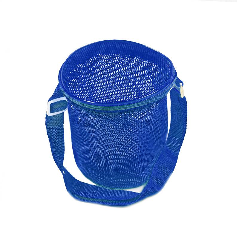 Пляжная сумка-сетка для игрушек, сумка для сбора ракушек, цилиндрические сумки с регулируемыми ремнями для переноски и молнией для детей, мальчиков и девочек