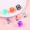 6/10Pcs 14mm Resin Dice Pendants For Jewelry Making DIY Necklace Bracelet Earring Accessories