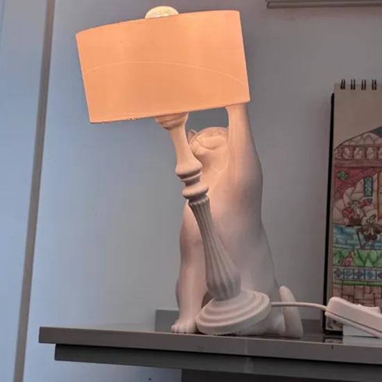 Непослушный Кот Настольная Лампа 3D Печатная Кошка Опрокидывающаяся Ночник Креативный Прикроватный Свет для Гостиной Спальни Дома