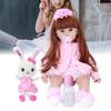 Reborn Toddler Silicone Baby Girl Doll Vivid Creativity Present Beautiful Baby Toy 60cmBrown Eyes