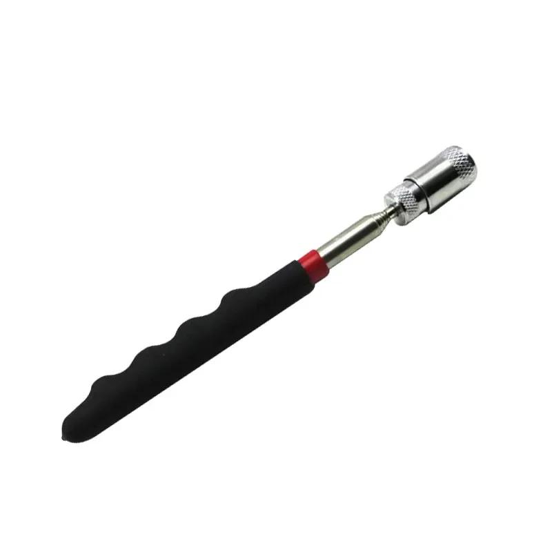 Telescopic Magnetic Iron Suction Rod with LED Light Metal Pick-up Tool DIY Strong Magnetic Metal Screw Suction Rod Pick-up Tool