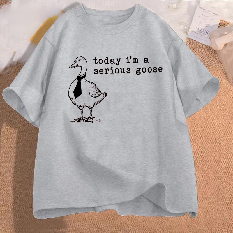 Silly Goose On The Loose T Shirts for Men Women Funny Cowgirl Western Tee Shirt 90s Fashion Graphic T-shirt Short Sleeve Clothes