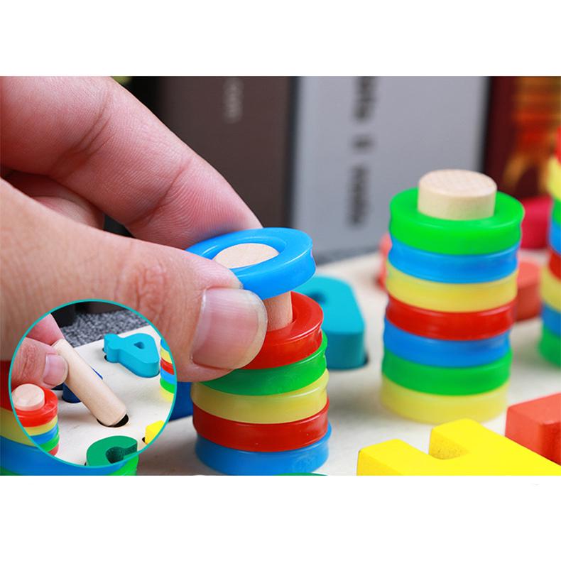 Детские деревянные числа Монтессори, цифровая форма, матч, образовательная математическая игрушка