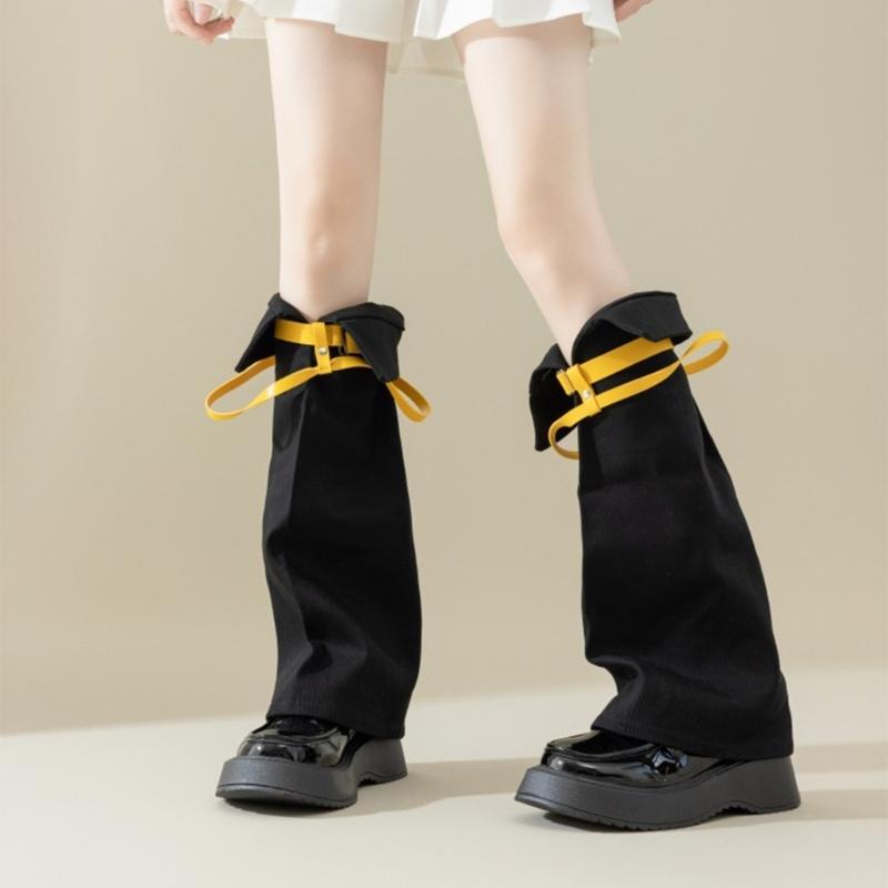 Subculture Leg Warmers for Women Girls Y2K Leg Warmer Sweet Cool Long Socks Gothic Harajuku Leg Cover Knee High Socks