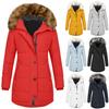 Женская модная повседневная однотонная утолщенная теплая пуховая куртка с длинными рукавами и карманами, топ