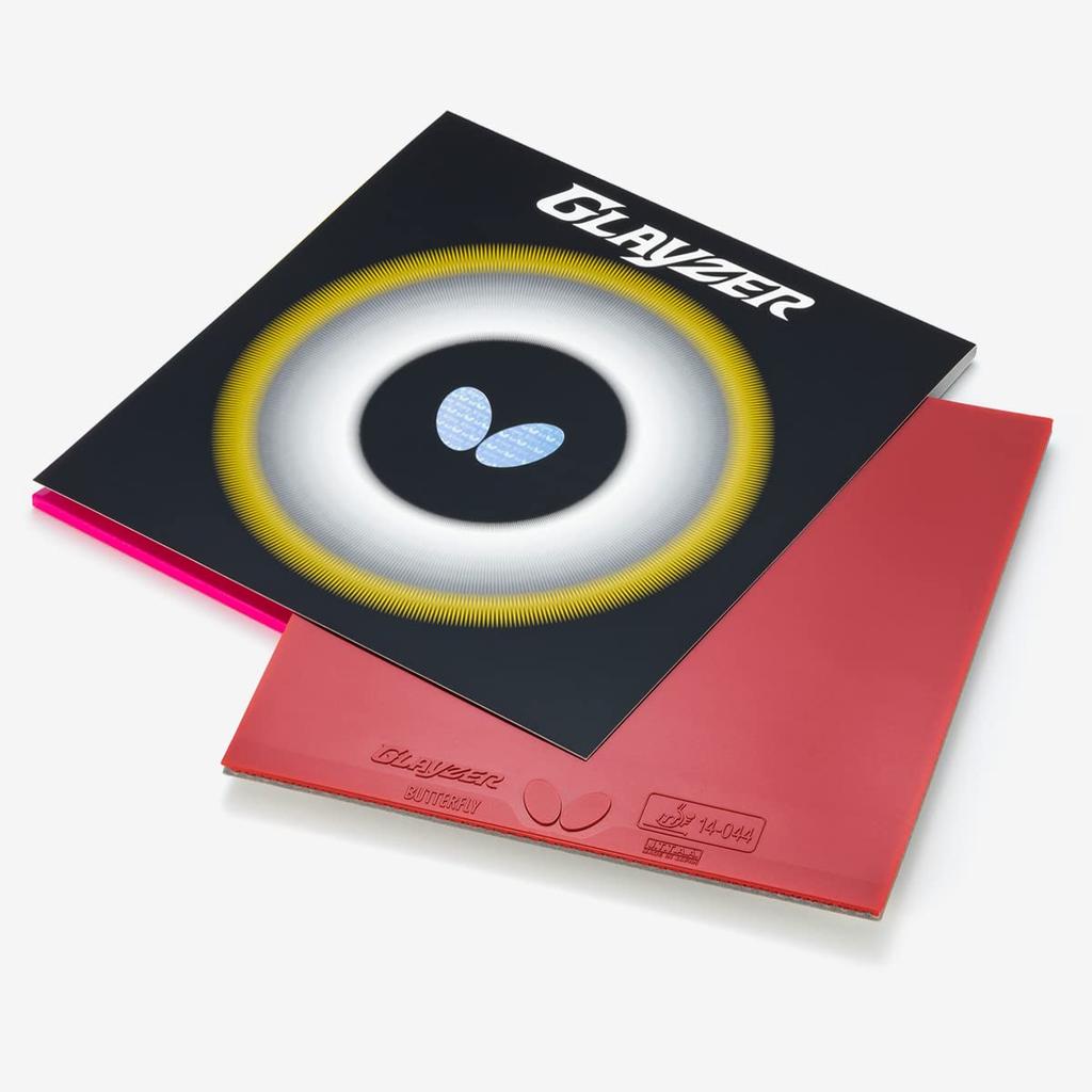 Butterfly Table Tennis Made In Japan Rubber Glazer Soft Back High Tension Red (006) Extra Thick 06100