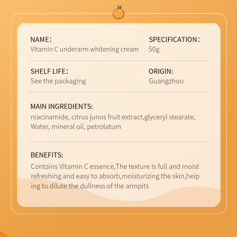 VC Underarm Whitening Cream SADOER Vitamin C Smooth Skin Body Care Cream