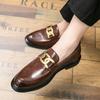 2025 Spring and Autumn New Glossy Loafers Business Men's Shoes Size 37-45 Trendy Patent Leather Shoes Men Shoes