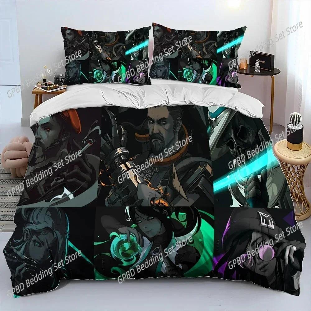 VALORANT Game Cartoon 3D NEW Duvet Cover Pillowcase Bedding Set Adult Boy Girl Bedroom Decoration Children Single Double Large