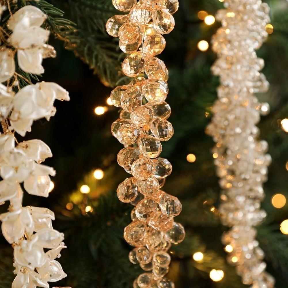 Виноградная Рождественская Подвеска-Сосулька Реалистичное Украшение для Рождественской Елки Блестящие Рождественские Ветки Домашний Декор