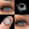 FUNSACHY 1 Pair New Color Contact Lenses for Eyes Beautiful Pupil Fashion Gray Brown Soft Lenses Yearly Cosmetics Korean Lens