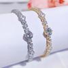 CMM High Quality Shiny Cubic Zirconia Ladies Bracelet Bangle Korean Style Accessories Royal Bridal Jewelry