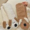 Yousheng Fluffy Indoor Socks Cute Fuzzy Dog Socks with Ears Cozy Cabin Socks Men Women Warm Winter Socks for Home Lounging Sleeping