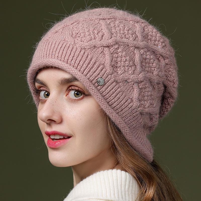 Женские шапки Осенняя модная зимняя шапка для мам Женская теплая вязаная пряжа Шапки-кепки