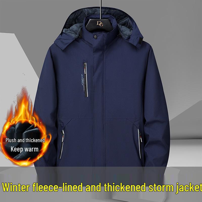 Мужская зимняя водонепроницаемая дышащая флисовая куртка для рыбалки