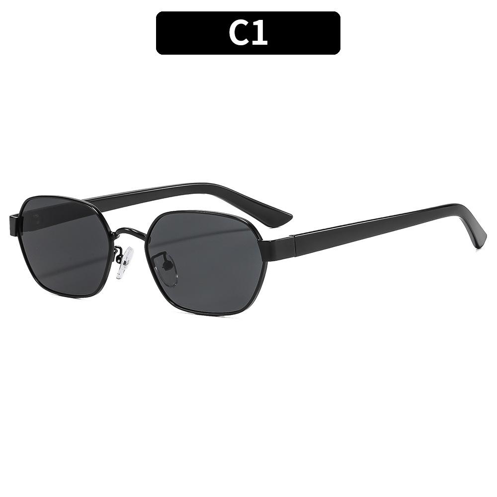 Fashion Korean Version Of The New Polygonal Metal Sunglasses, Retro Trend Versatile Street Sunglasses, Uv-Proof Glasses