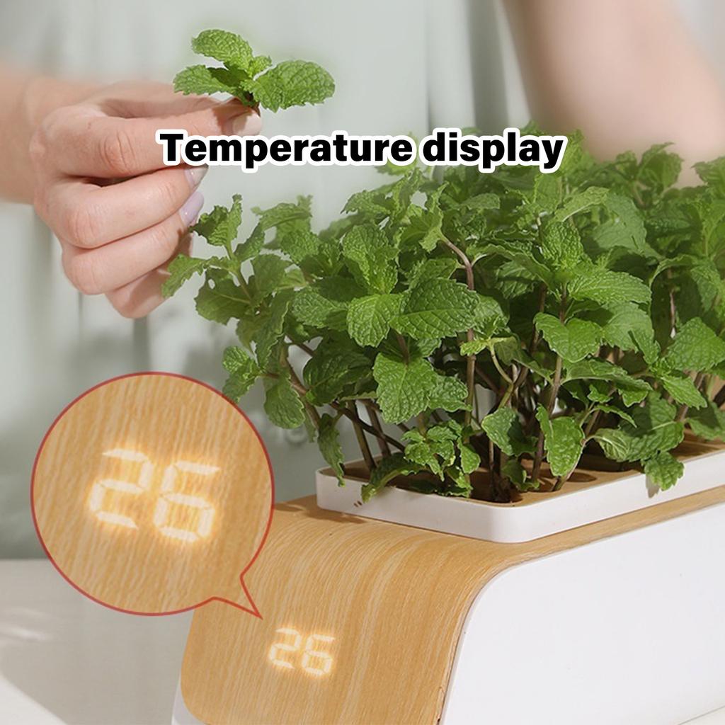 Интеллектуальная комнатная гидропонная система для садоводства с регулируемым светодиодным светом для выращивания овощей, трав, почвенных и водных растений