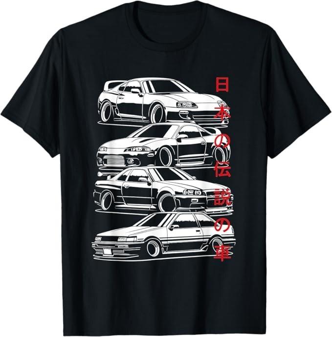 Винтажная футболка Skyline Automotive JDM Legend Tuning Car