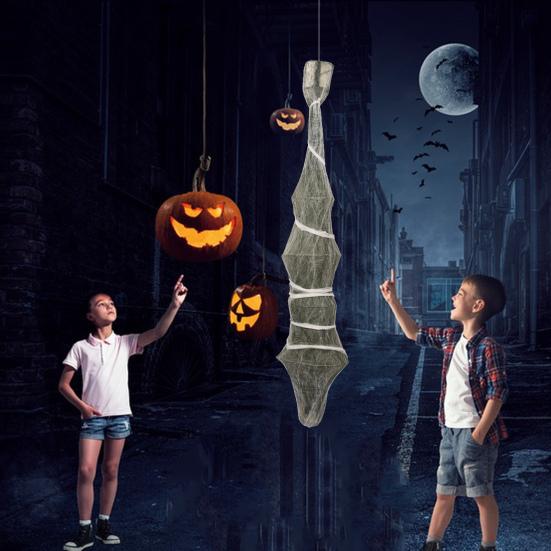 Cocoon Corpse Halloween Decoration Creepy Hanging Corpse Prop Haunted House Scary Tree Prop for Halloween Party