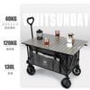 Foldable Utility Camp Park Wagon Cart with Aluminum Table Plate Yes Color -