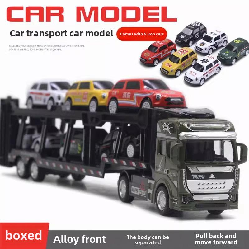 Трансграничный сплав большой инженерный транспортный грузовик тягач модель игрушка для мальчиков с английской упаковкой