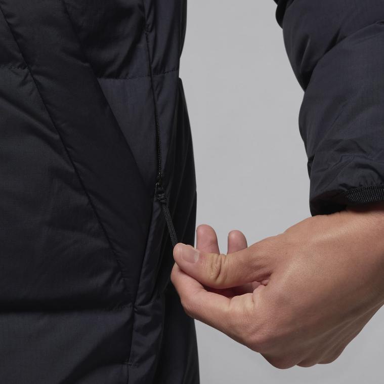 Jordan Flight Therma-Fit Удобная стильная однотонная парка Мужская верхняя одежда черного цвета FV7269-010