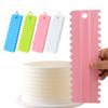 3/4 шт. двухсторонние разглаживатели крема для торта с удлиненным скребком, зубчатый скребок для бытовых инструментов для выпечки