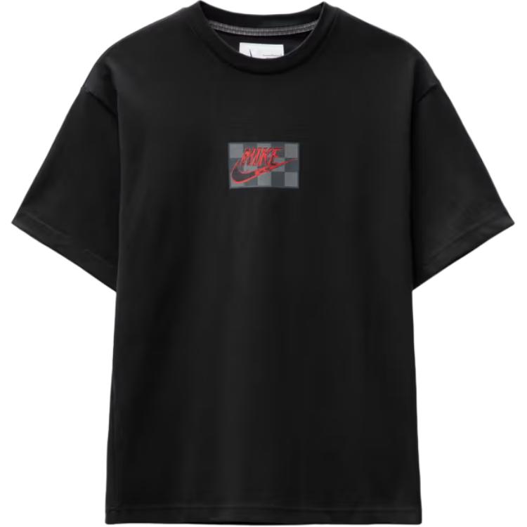 Nike T Shirts Men's Black Crew Neck Moderate Straight Fit FN4176-010