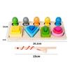 Educational Shape Matching Toys Wooden Sorting Stacking Toys Montessori Wood Toys  Baby