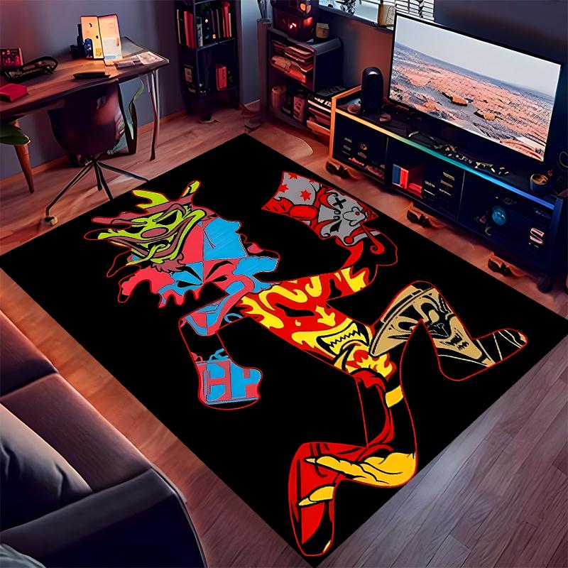 1pc Insane Clown Posse Juggalo Faygo Print Area Rug - Soft,Washable Non-Slip Indoor Mat for Office Chairs,Living Room,Home Office Decorative Rug