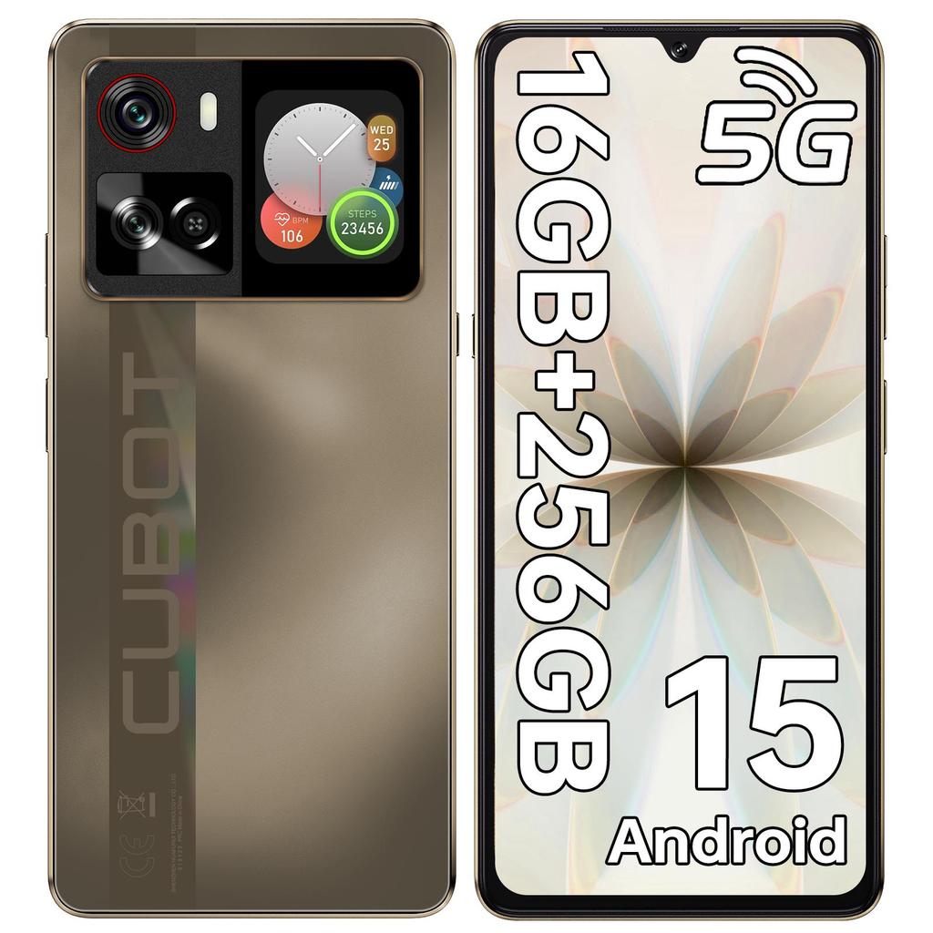 Смартфон CUBOT X100 5G Android 15, 6.88'' HD+ 120Hz, 16GB+256GB, MTK 7025, 64MP+16MP, 5100mAh/33W, 1.72" Задний дисплей, 5G Dual SIM/NFC/Двойные динамики