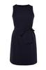 Women's Style Plus Size Dress Navy Blue A-line Woven Dress