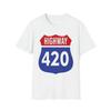 Унисекс хлопковая футболка. Футболка унисекс Weed Stoner 420 Highway